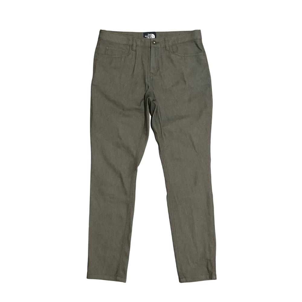 The North Face Olive Outdoor Hike Utility Stretch Pants Women 8 Regular Slim Fit